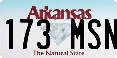 AR license plate 173MSN
