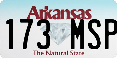 AR license plate 173MSP