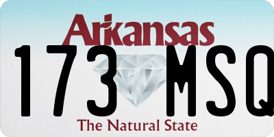 AR license plate 173MSQ