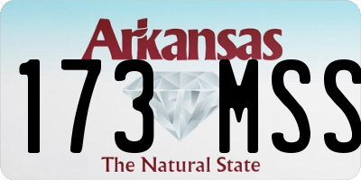 AR license plate 173MSS