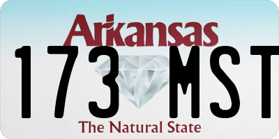 AR license plate 173MST