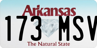 AR license plate 173MSV
