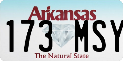AR license plate 173MSY