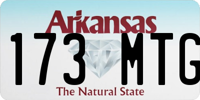 AR license plate 173MTG