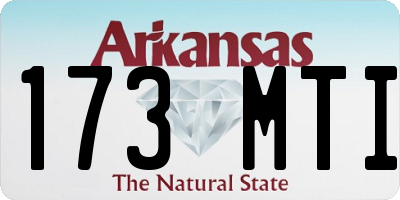 AR license plate 173MTI