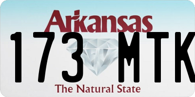 AR license plate 173MTK