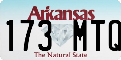 AR license plate 173MTQ