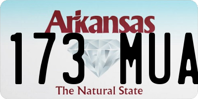 AR license plate 173MUA