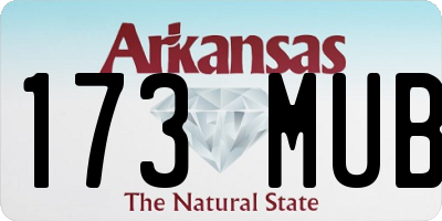 AR license plate 173MUB