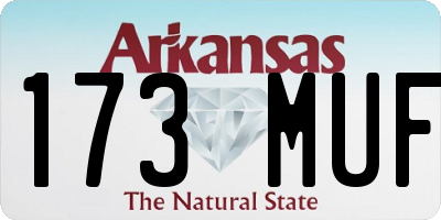 AR license plate 173MUF