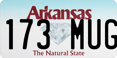 AR license plate 173MUG