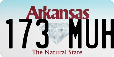 AR license plate 173MUH