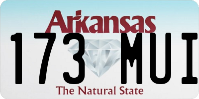 AR license plate 173MUI