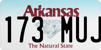 AR license plate 173MUJ