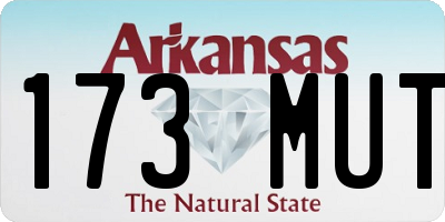 AR license plate 173MUT
