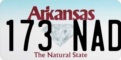 AR license plate 173NAD