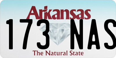 AR license plate 173NAS