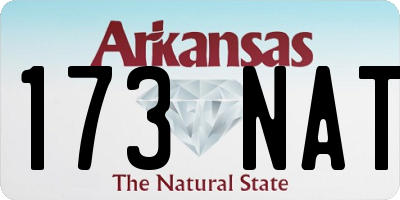AR license plate 173NAT