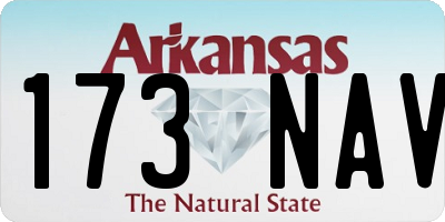 AR license plate 173NAV