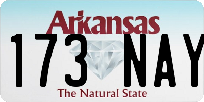 AR license plate 173NAY