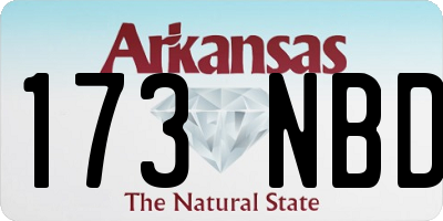 AR license plate 173NBD