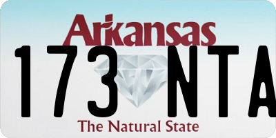 AR license plate 173NTA