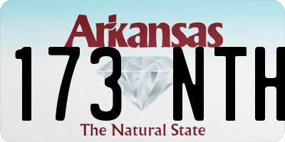 AR license plate 173NTH