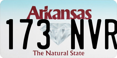 AR license plate 173NVR