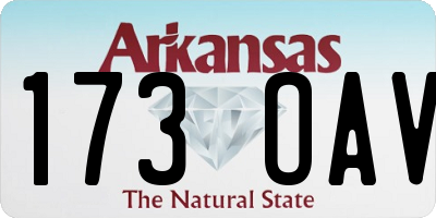 AR license plate 173OAV