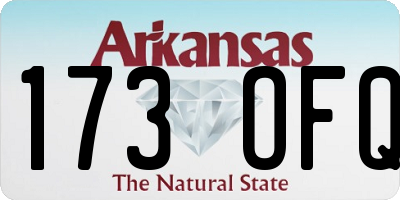 AR license plate 173OFQ