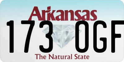 AR license plate 173OGF