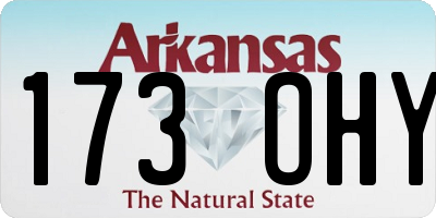 AR license plate 173OHY