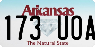 AR license plate 173UOA