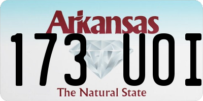 AR license plate 173UOI
