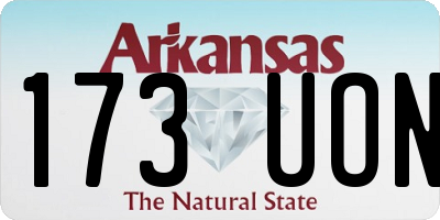 AR license plate 173UON
