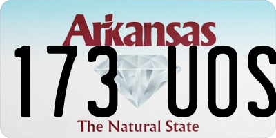 AR license plate 173UOS