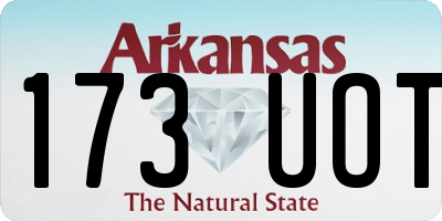 AR license plate 173UOT
