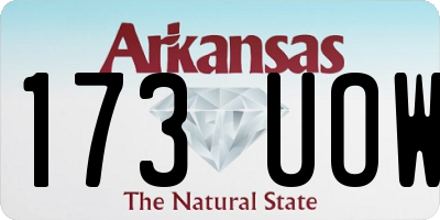 AR license plate 173UOW