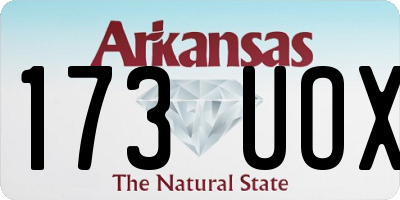 AR license plate 173UOX