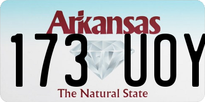 AR license plate 173UOY