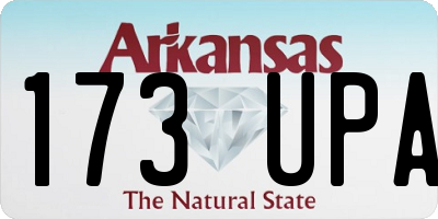 AR license plate 173UPA
