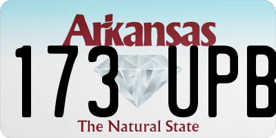 AR license plate 173UPB