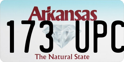 AR license plate 173UPC