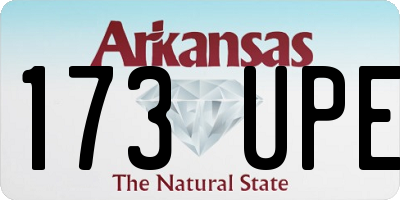 AR license plate 173UPE