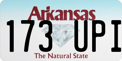 AR license plate 173UPI