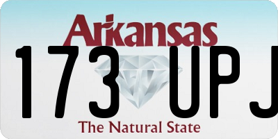 AR license plate 173UPJ