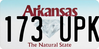 AR license plate 173UPK