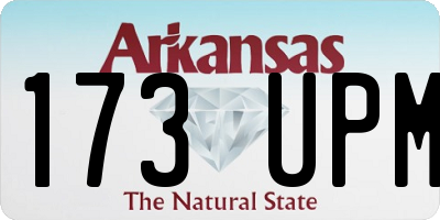 AR license plate 173UPM