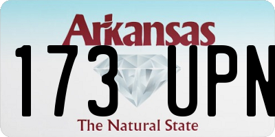 AR license plate 173UPN
