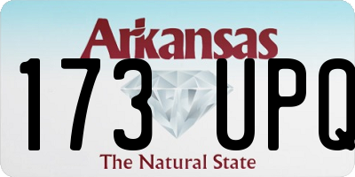 AR license plate 173UPQ